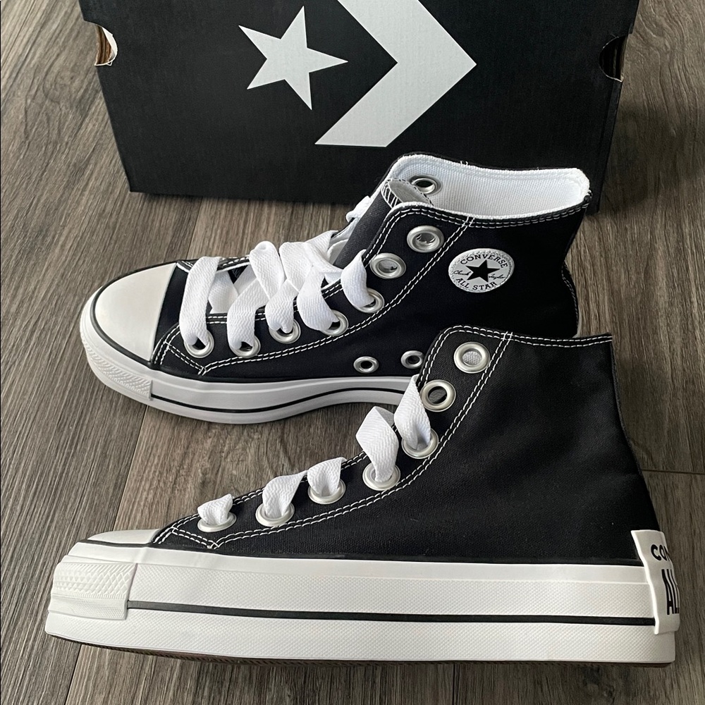 Converse - Women’s Chuck Taylor Lift Platform High-Top Sneakers - Picture 4 of 9